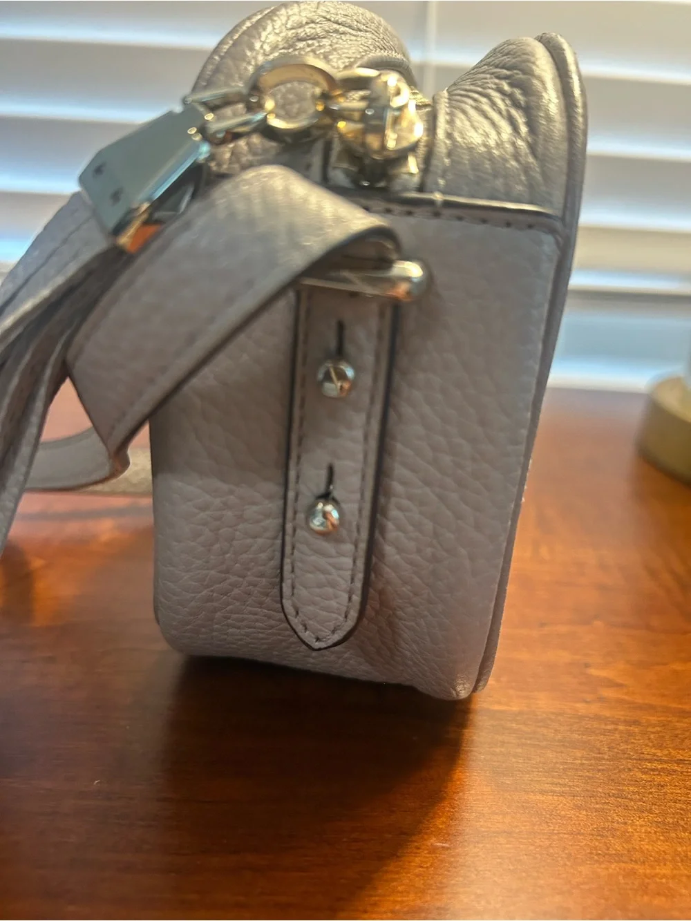 kate spade Gray Pebbled Leather Crossbody with Tassel